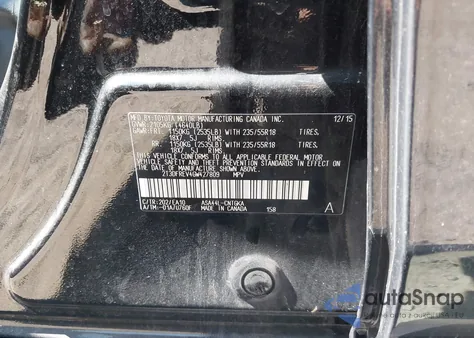 2016 Toyota Rav4 Limited z USA, uszkodzony, nr VIN 2T3DFREV4GW427809